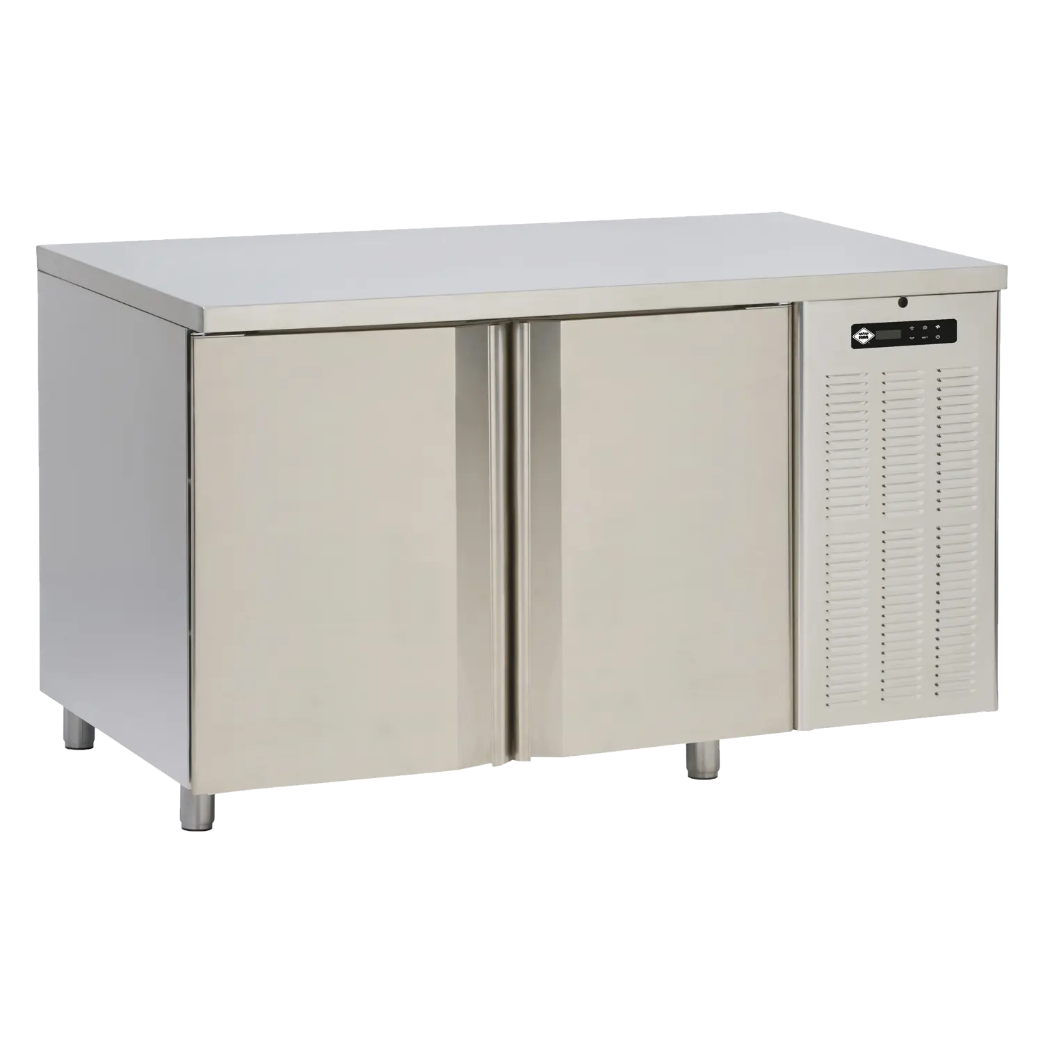Stůl chladicí elektrický GN1/1, 2 dveře, bez lemu nerez 230V | RM - SCH 2D DH